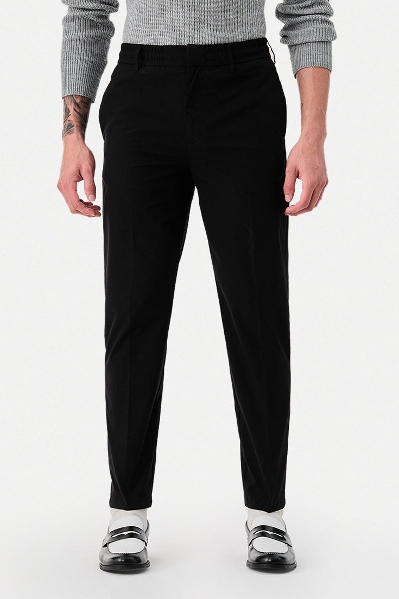 SNITCH Regular Fit Black Trousers - Image 3